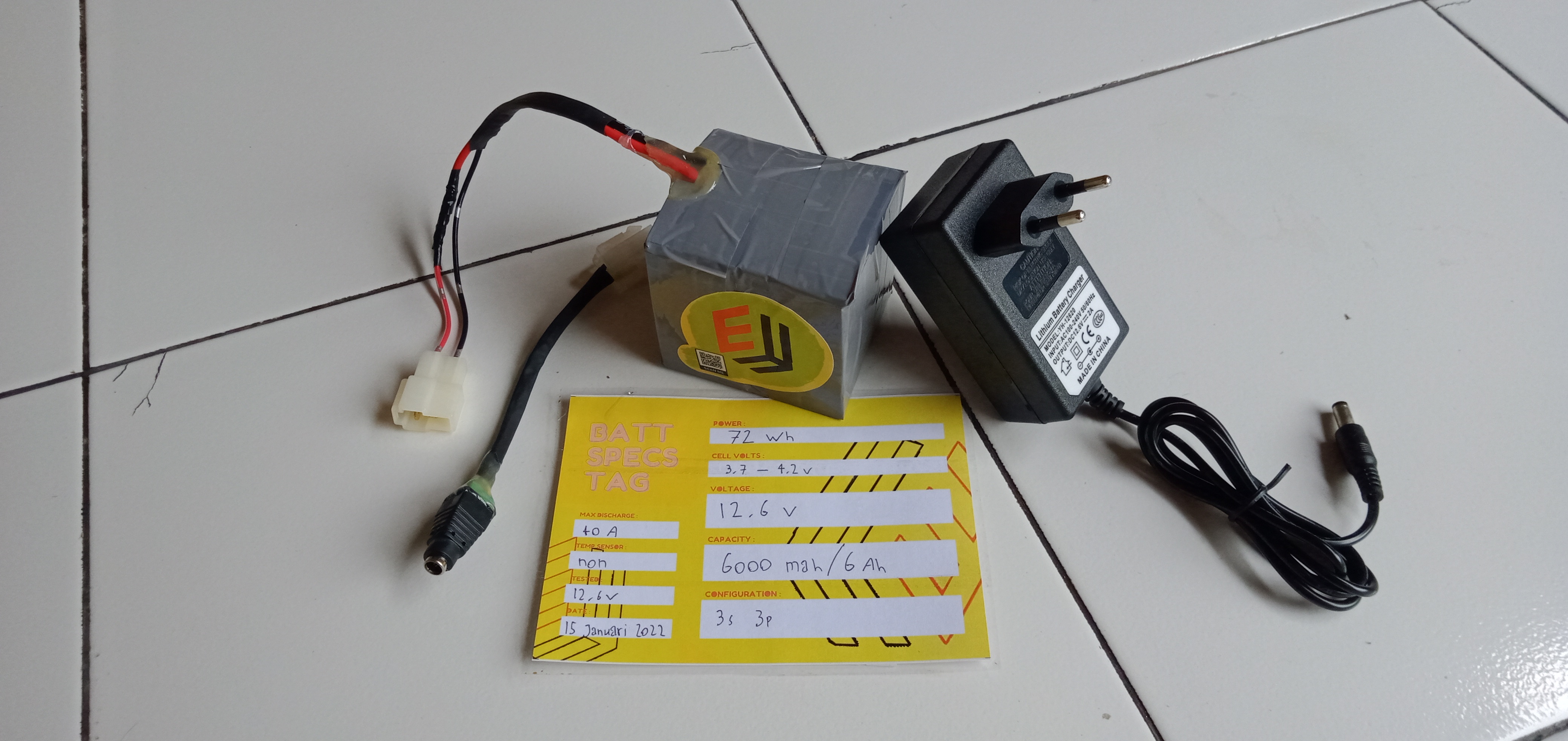 Baterai Lithium Custom 12v 12Ah