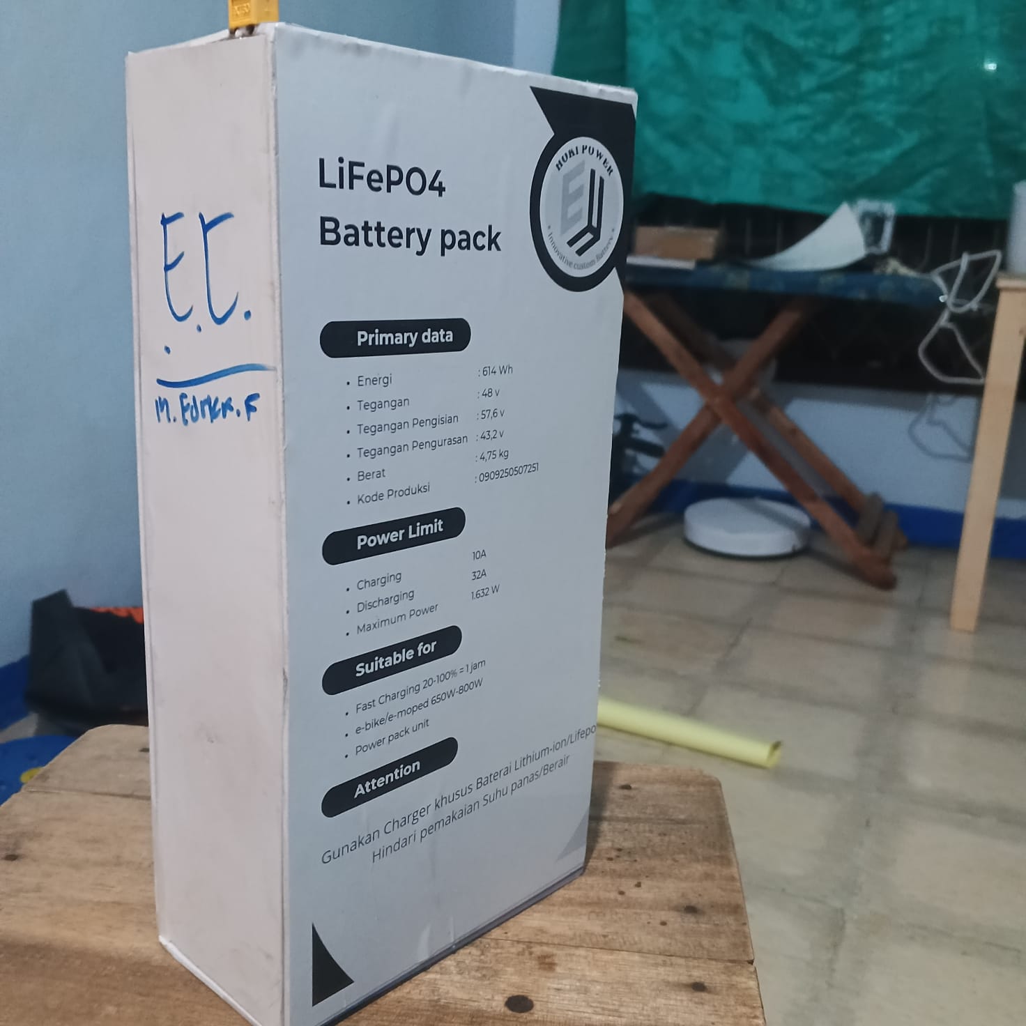 Baterai Lifepo4 Hoki Power Sepeda listrik PNP